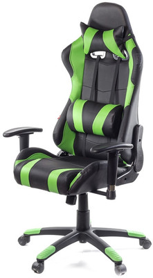 Кресло геймерское Хорнет PL RL Черный (PU-черный/зелёный)