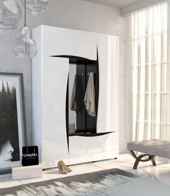 Прихожая "Амулет" (белый глянец/венге), 157