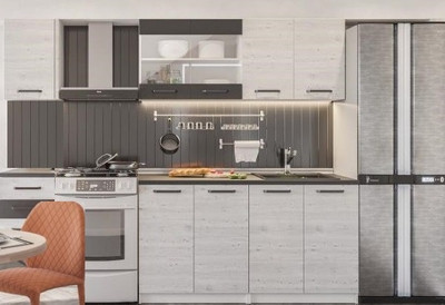 Кухня 2,0м ЗЛАТА (аляска/антрацит)