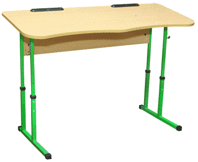 Стол ученический 2-местный без полки №4-6 (Регулируемый антисколиоз)
