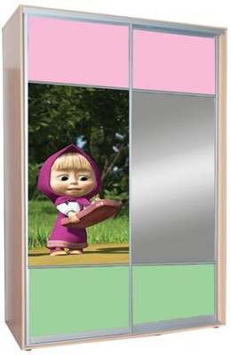 Шкаф-купе "Маша и медведь", дуб молочны, 2200, 600, 1200