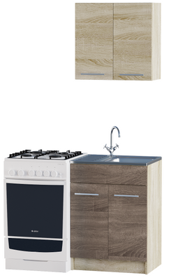 Кухня Эко набор 0.6 м, б / столешницы, Сонома/Трюфель