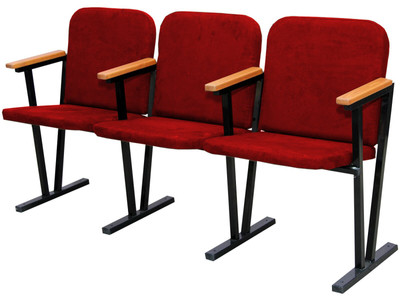 Кресло для актового зала мягкое (3 местное) (ткань)