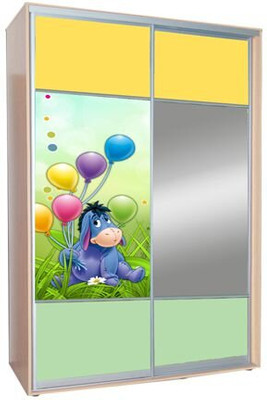 Шкаф-купе "Вини-пух", дуб молочны, 2200, 600, 1200