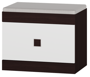 Тумба для обуви Соната 600 (венге тёмный/белый), 60