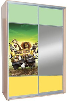 Шкаф-купе "Мадагаскар", дуб молочны, 2200, 600, 1200