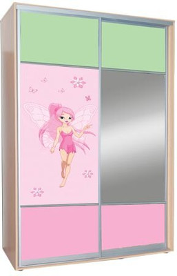 Шкаф-купе "Фея", дуб молочны, 2200, 600, 1200