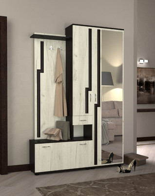 Прихожая "Агата" (венге т./крафт бел.) правая, 133