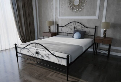 Кровать Фелиция двуспальная, Коричневый, 140х190