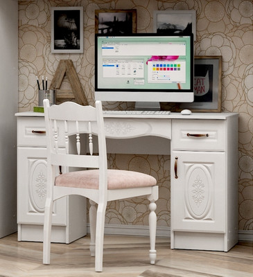 Письменый стол "Василиса" (белый), 120