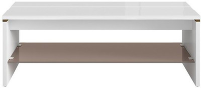Стол журнальный АЦТЕКА (LAW/4/11), белый/белый глянец + дуб венге магия