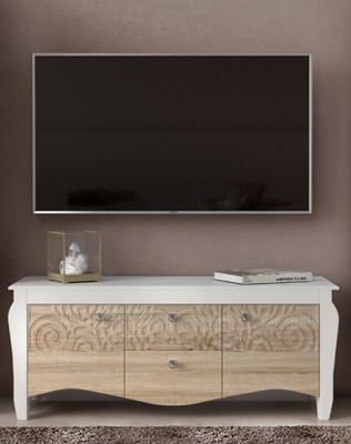 Тумба RТВ "Гефест" (белый/сон.), 136