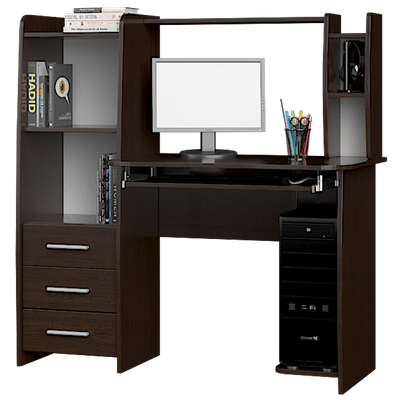 Стол компьютерный ЛИРА (Венге темный), 125