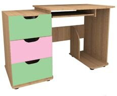 Стол "Маша и медведь", дуб молочны, 117,6х63,4х75