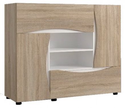 Комод "Амулет" (Сонома/белый), 120