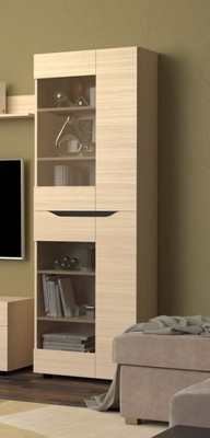 Витрина "Аякс" высокая лева (дуб мол.\вен), 65