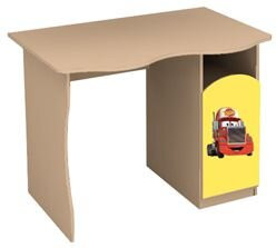 Стол "Тачки", дуб молочны, 102,2х60х98