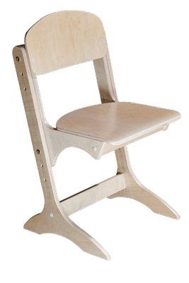 Стул детский фанерный "Антошка" регулируемый по высоте №1-3 лакированный, 332х390х542-622