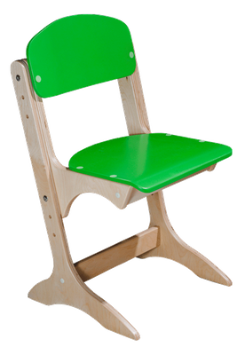 Стул детский фанерный "Антошка" регулируемый по высоте №1-3 спинка и сиденье крашеные, 332х390х542-622