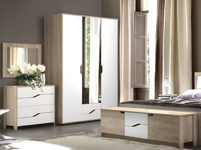 Шкаф "Доминика" (сонома/белый), 148