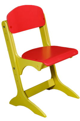 Стул детский фанерный "Антошка" регулируемый по высоте №1-3 крашеный, 332х390х542-622