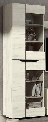 Витрина "Аякс" высокая правая (крафт белый\вен), 65