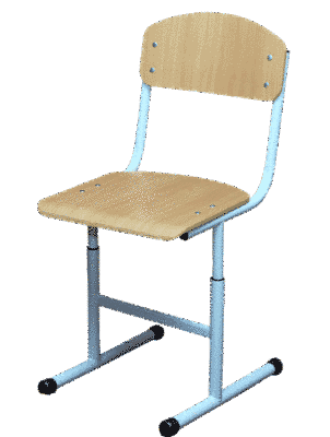 Стул Т-образный регулируемый по высоте №4-7 из HPL покрытием (круглая труба)