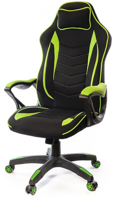 Кресло геймерское Кронум PL TILT Черный (Черный/Салатовый)