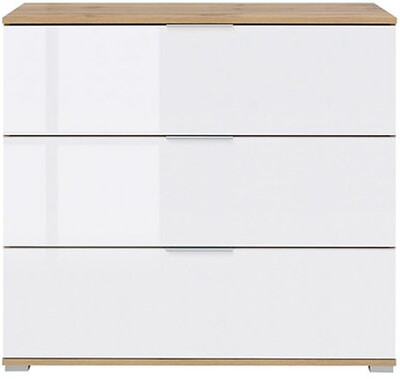 Комод ЗЛАТА (KOM3S), Дуб тахо/Белый