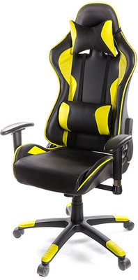 Кресло геймерское Хорнет PL RL Желтый (PU-чёрный/желтый)