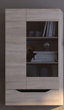 Витрина "Аякс" навесная правая (сонома\венге), 65