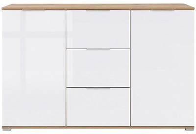 Комод ЗЛАТА (KOM2D3S), Дуб тахо/Белый