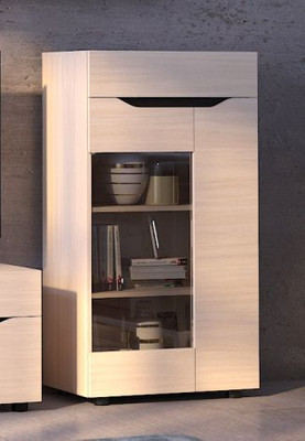 Витрина "Аякс" низкая лева (дуб мол.\вен), 65