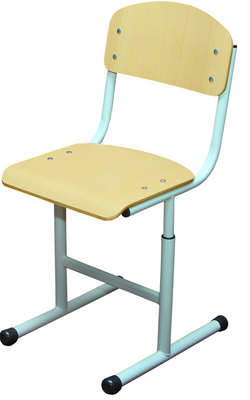 Стул Т-образный регулируемый по высоте №4-6 из HPL покрытием (круглая труба)