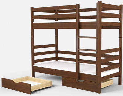 Двухъярусная кровать ДУОС (Темный орех) (без ящиков), 80х190