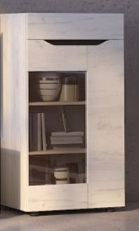 Витрина "Аякс" низкая лева (крафт белый\вен), 65