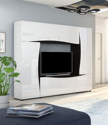 Гостиная "Амулет" (белый глянец/венге), 230