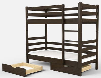 Двухъярусная кровать ДУОС (Венге) (без ящиков), 80х190