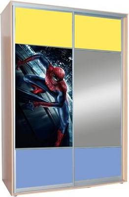 Шкаф-купе "Человек паук", дуб молочны, 2200, 600, 1200