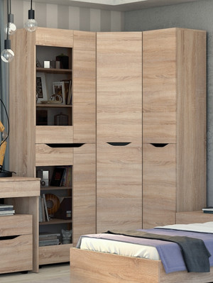 Шкаф угловой "Аякс" (сонома\венге), 66