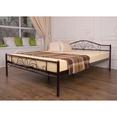 Кровать Лара Люкс Двуспальная, белый, 140х200