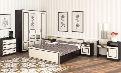 Спальня КИМ, Венге Темный / Венге светлый